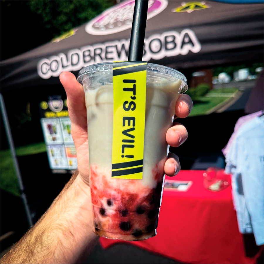 Cold Brew Boba — &ldquo;It's Evil!&rdquo; cup in hand