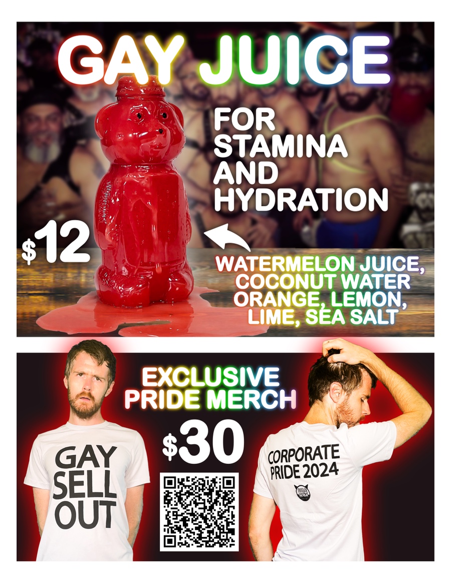 Gay Juice — Pride specials menu & exclusive merch