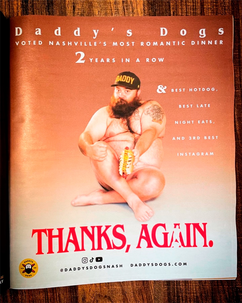 Daddy's Dogs — Thanks, Again. magazine ad
